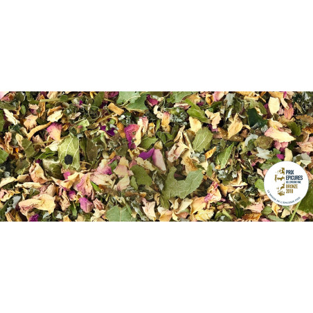 Tisane en vrac bio : rose, framboisier, fleur d'oranger...